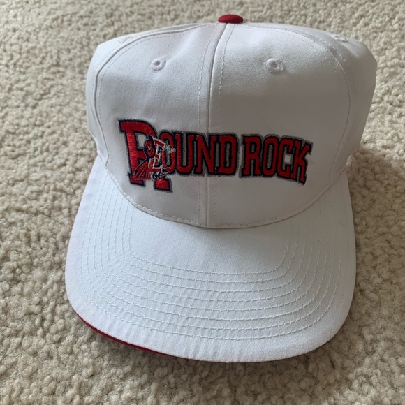 ROUND ROCK EXPRESS Baseball Hat CAP White Trains Texas Baseball Hit - Picture 1 of 2